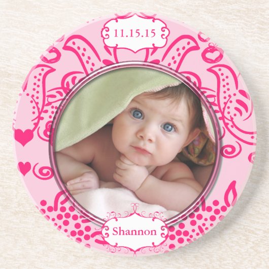 En Grès Dessous de verre photo bébé (Devant)