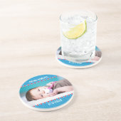 En Grès Dessous de verre photo pour bébé de vacances (Côté)