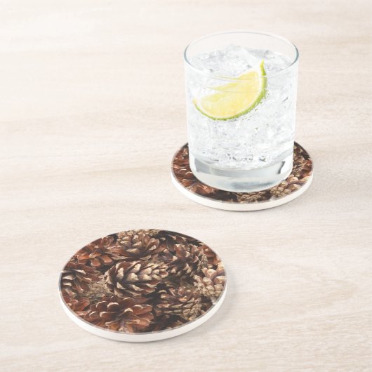 En Grès Dessous de verre Pine Cones (Côté)