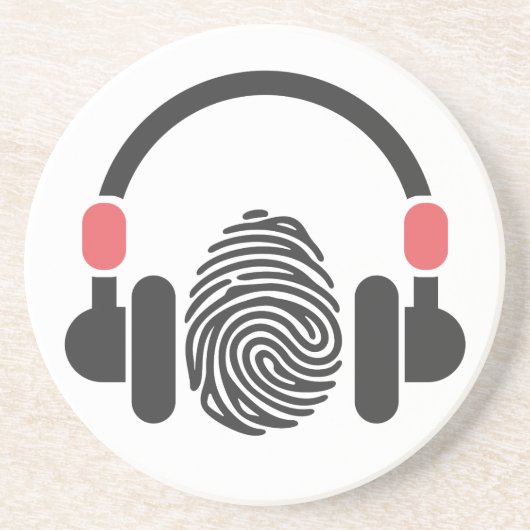 En Grès Dessous de verre - Podcast à boucle double (Devant)