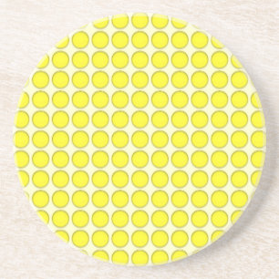 En Grès Dessous de verre - Points Jaunes