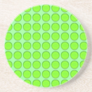 En Grès Dessous de verre - Points verts sur Arrière - plan