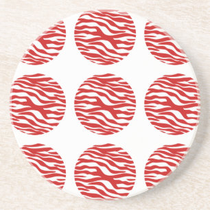 En Grès Dessous de verre Pois de Zebra