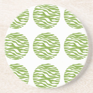 En Grès Dessous de verre Pois de Zebra