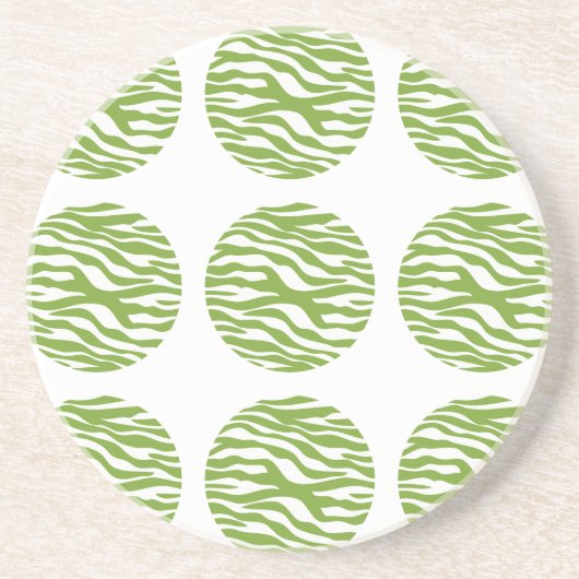 En Grès Dessous de verre Pois de Zebra (Devant)
