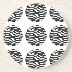 En Grès Dessous de verre Pois de Zebra