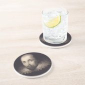 En Grès dessous de verre "Portrait de Shakespeare" (Côté)