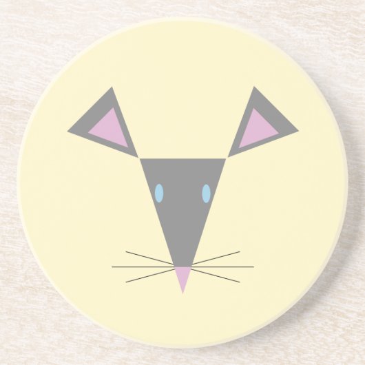 En Grès Dessous de verre principaux de souris (Devant)