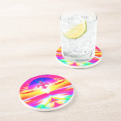 En Grès Dessous de verre psychédélique (Côté)