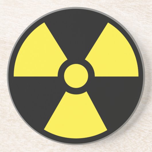 En Grès Dessous de verre radioactifs de symbole (Devant)
