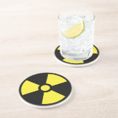 En Grès Dessous de verre radioactifs de symbole (Côté)