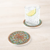 En Grès Dessous de verre raffiné de Mandala Boho Chic Rust (Côté)
