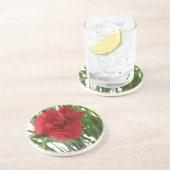 En Grès Dessous de verre Red Carnation (Côté)