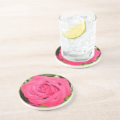 En Grès Dessous de verre Red Rose (Côté)