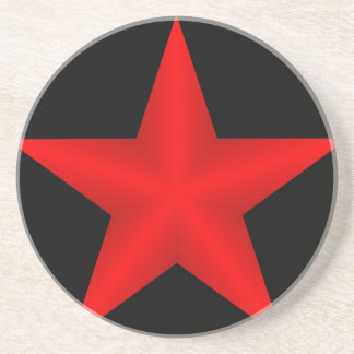 En Grès Dessous de verre Red Star