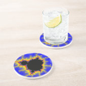 En Grès Dessous de verre réglés de fractale de Mandelbrot (Côté)