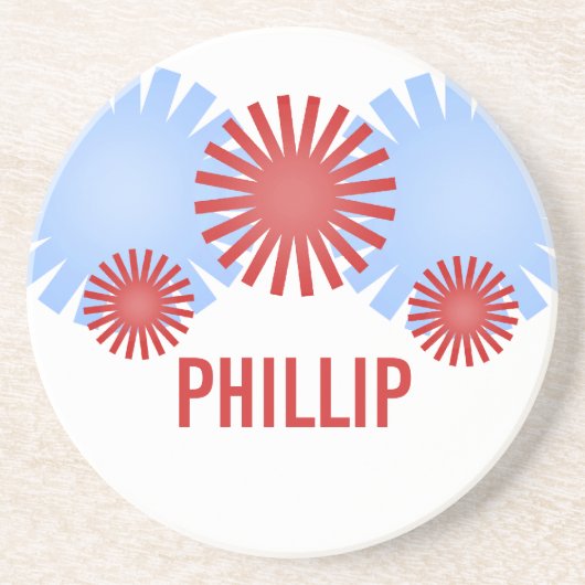 En Grès Dessous de verre Retro Fireworks (Devant)