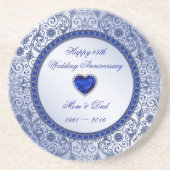 En Grès Dessous de verre rond du 45e anniversaire du Maria (Devant)