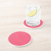 En Grès Dessous de verre rose Abstrait (Côté)