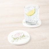 En Grès Dessous de verre rose bébé (Côté)