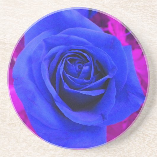 En Grès Dessous de verre Rose bleu Sapphire (Devant)
