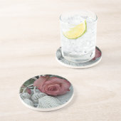 En Grès Dessous de verre rose Et Tassels (Côté)