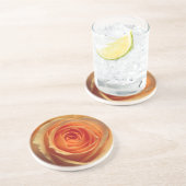 En Grès Dessous de verre rose jaune (Côté)