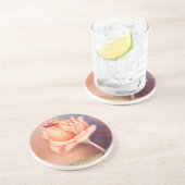En Grès Dessous de verre rose Larmes (Côté)