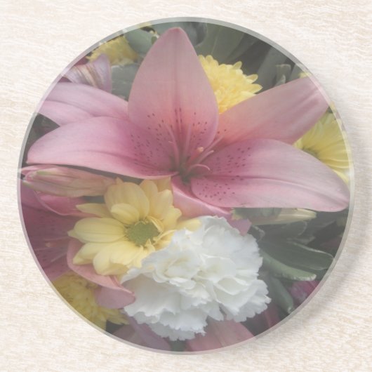 En Grès Dessous de verre Rose Lily Beauté (Devant)