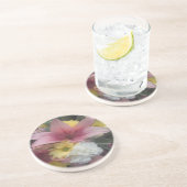 En Grès Dessous de verre Rose Lily Beauté (Côté)