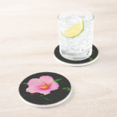 En Grès Dessous de verre rose Mallow (Côté)
