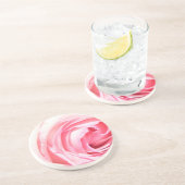 En Grès Dessous de verre roses (Côté)