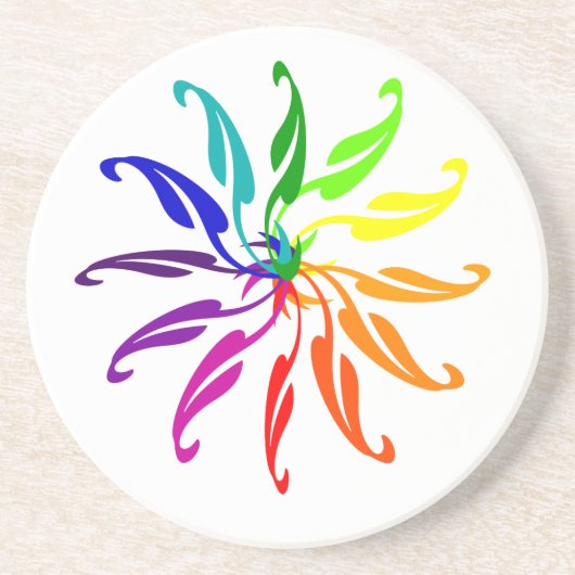 En Grès Dessous de verre - Roue couleur (Devant)