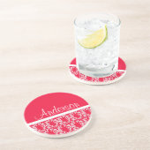 En Grès Dessous de verre rouge soigné (Côté)