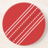 En Grès Dessous de verre rouges de boissons de boule de (Devant)