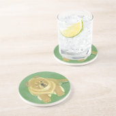 En Grès Dessous de verre rouges de bouffe (Côté)