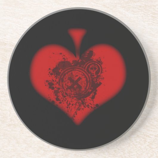 En Grès Dessous de verre rouges de pelle (Devant)