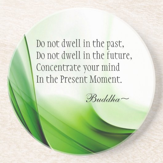 En Grès Dessous de verre sages de citation de Bouddha (Devant)