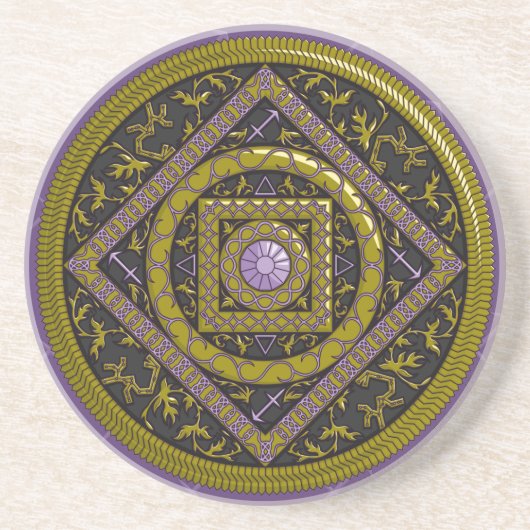 En Grès Dessous de verre Sagittarius Mandala (Devant)