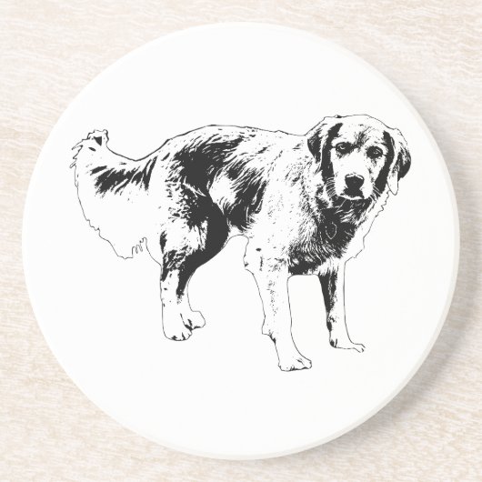 En Grès Dessous de verre saisonnier du chien (Devant)