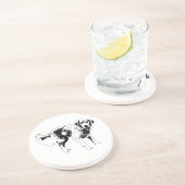 En Grès Dessous de verre saisonnier du chien (Côté)