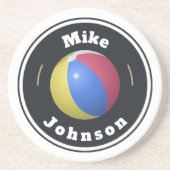 En Grès Dessous de verre Sandstone - Custom Beach Ball (aj (Devant)