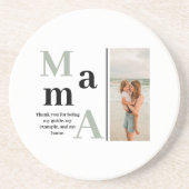 En Grès Dessous de verre Sandstone photo et message person (Devant)