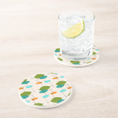 En Grès Dessous de verre Sandstone Retro Atomic Mobile Mot (Côté)