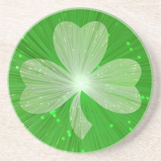 En Grès dessous de verre shamrock (Devant)