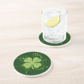 En Grès Dessous de verre Shamrock irlandais (Côté)