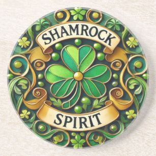 En Grès Dessous de verre shamrock Spirit