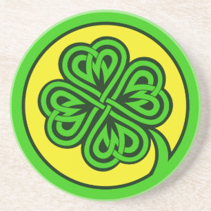 En Grès Dessous de verre Shamrock tribal