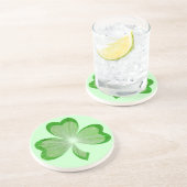En Grès dessous de verre shamrock vert (Côté)