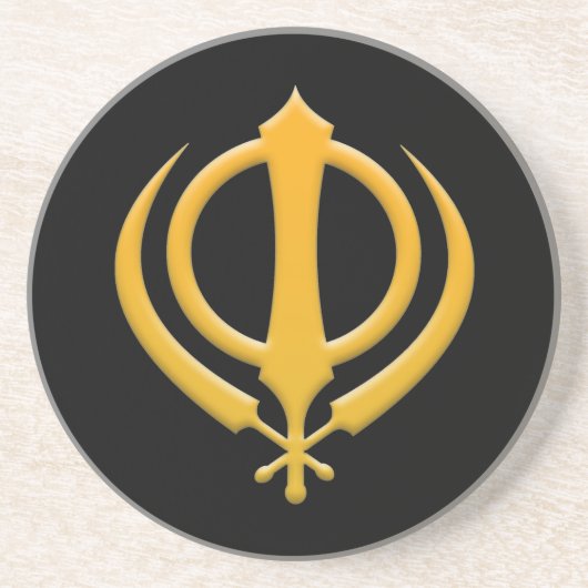 En Grès Dessous de verre Sikh Khanda (Devant)